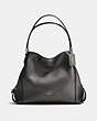 COACH®,EDIE SHOULDER BAG 31,Leather,Large,Silver/Metallic Graphite,Front View