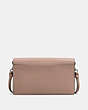 COACH®,HAYDEN FOLDOVER CROSSBODY CLUTCH,Pebbled Leather,Mini,Light Antique Nickel/Taupe,Back View