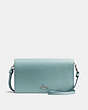 COACH®,HAYDEN FOLDOVER CROSSBODY CLUTCH,Pebbled Leather,Mini,Silver/Cloud,Front View