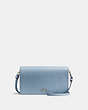 COACH®,HAYDEN FOLDOVER CROSSBODY CLUTCH,Pebbled Leather,Mini,Silver/Slate,Front View