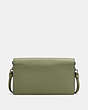 COACH®,HAYDEN FOLDOVER CROSSBODY CLUTCH,Pebbled Leather,Pewter/Light Fern,Back View