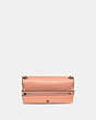 COACH®,HAYDEN FOLDOVER CROSSBODY CLUTCH,Pebbled Leather,Mini,Pewter/Faded Blush,Inside View,Top View