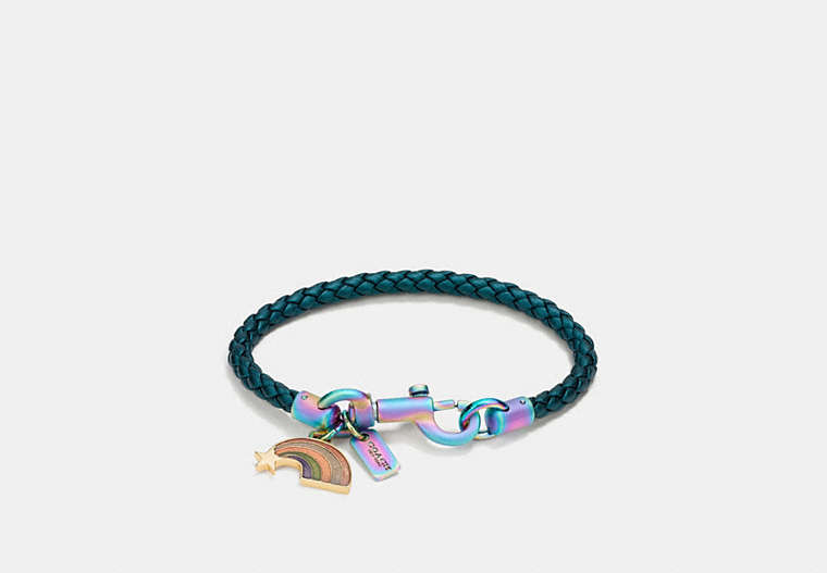 COACH®,SPACE CHARMS FRIENDSHIP BRACELET,Mixed Material,S7/Metallic Mineral,Front View