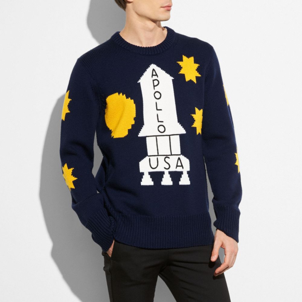 Coach intarsia cheap sweater