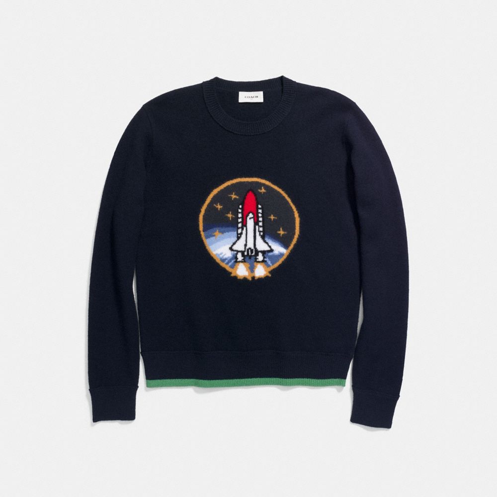 Rocket Shuttle Intarsia Sweater
