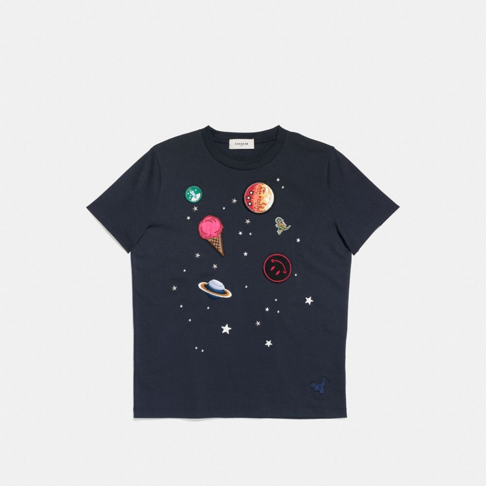 Planet Embroidery T Shirt
