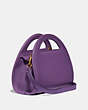 COACH®,MINI HALF MOON BAG,Leather,Mini,Brass/Bright Violet,Angle View