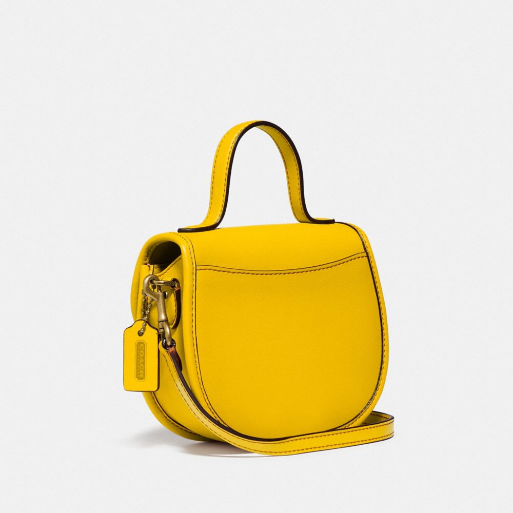 COACH Saddle Bag 23 In Glovetanned Leather in Yellow