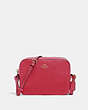 COACH®,MINI CAMERA BAG,Pebbled Leather,Mini,Gold/Electric Pink,Front View