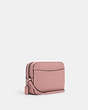 COACH®,MINI CAMERA BAG,Pebbled Leather,Mini,Gold/Shell Pink,Angle View