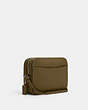 COACH®,MINI CAMERA BAG,Pebbled Leather,Mini,Gunmetal/Kelp,Angle View