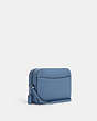 COACH®,MINI CAMERA BAG,Pebbled Leather,Mini,Silver/Stone Blue,Angle View