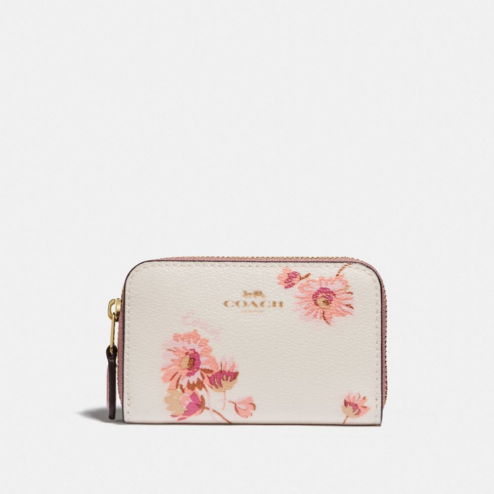 COACH®  Circular Coin Pouch In Signature Canas With Country Floral Print