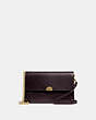COACH®,DREAMER CONVERTIBLE CROSSBODY,Leather,Mini,Brass/Oxblood,Front View