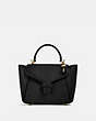 COACH®,COURIER CARRYALL 23,Leather,Medium,Brass/Black,Front View
