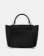 COACH®,COURIER CARRYALL 23,Leather,Medium,Brass/Black,Back View