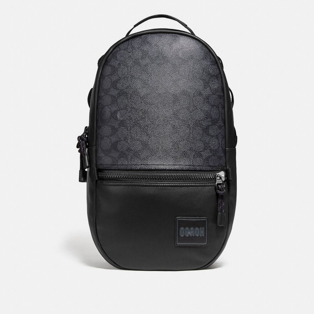 COACH® | Pacer Backpack In Signature Canvas With Coach Patch