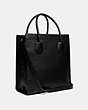 COACH®,CASHIN CARRY TOTE 29,Leather,Large,Brass/Black,Angle View