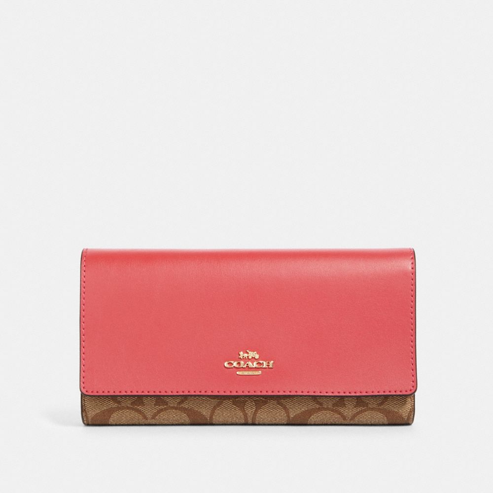 COACH Outlet Trifold Wallet In Signature Canvas