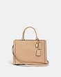 COACH®,ZOE CARRYALL,Leather,Gold/Taupe,Front View