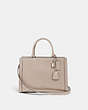 COACH®,ZOE CARRYALL,Leather,Silver/Grey Birch,Front View
