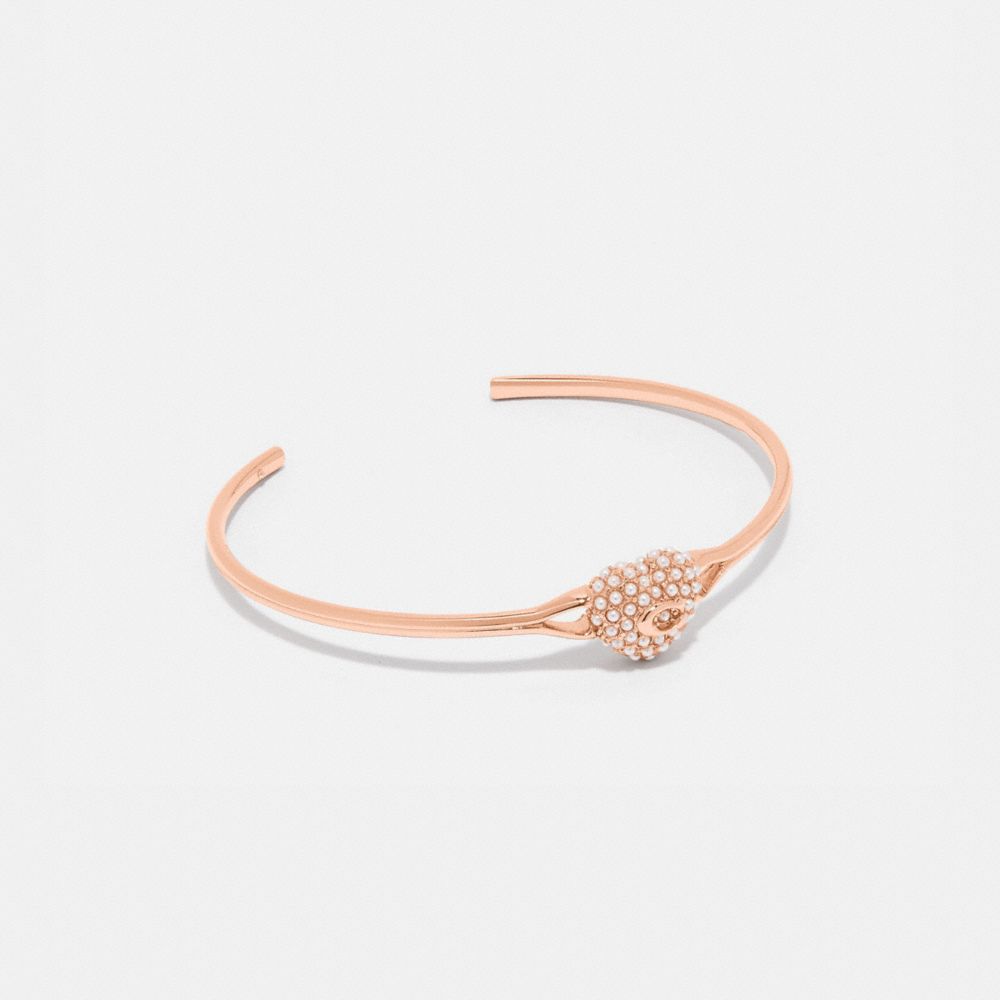 Vintage Pearl Heart Bangle