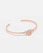 COACH®,VINTAGE PEARL HEART BANGLE,Plated Brass,Rose gold,Front View