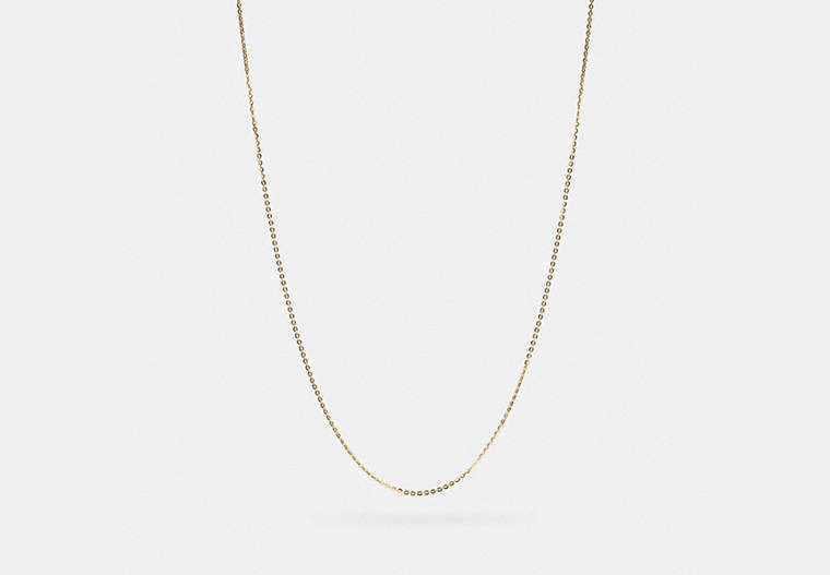 COACH®,COLLECTIBLE CHAIN NECKLACE,sterlingsilver,Gold,Front View