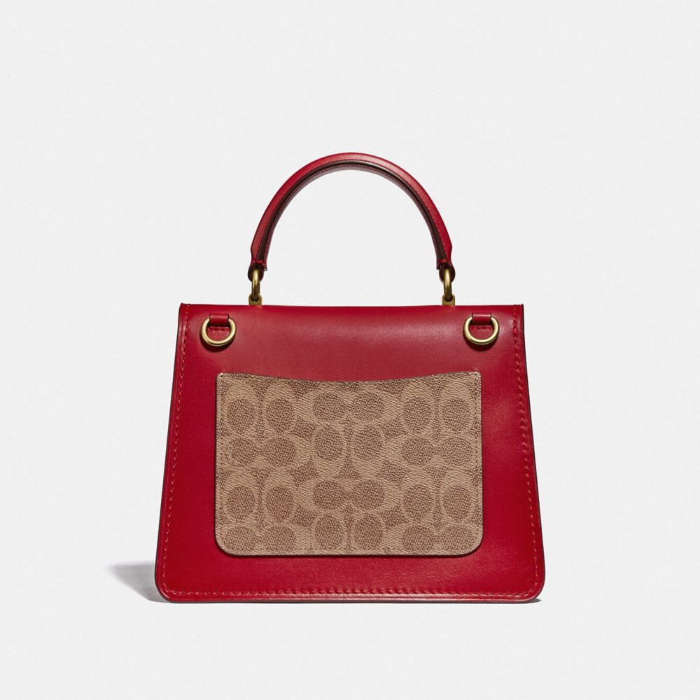 Coach parker discount top handle red