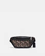COACH®,RIVINGTON BELT BAG 7 WITH HORSE AND CARRIAGE PRINT,pvc,Small,LH/Black Brown,Front View