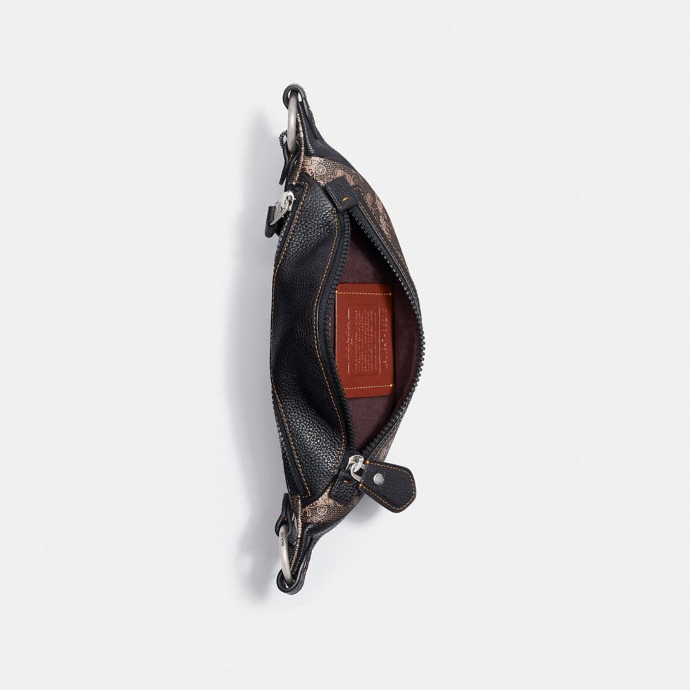 COACH®,Rivington Belt Bag 7 With Horse And Carriage Print,,Inside View,Top View