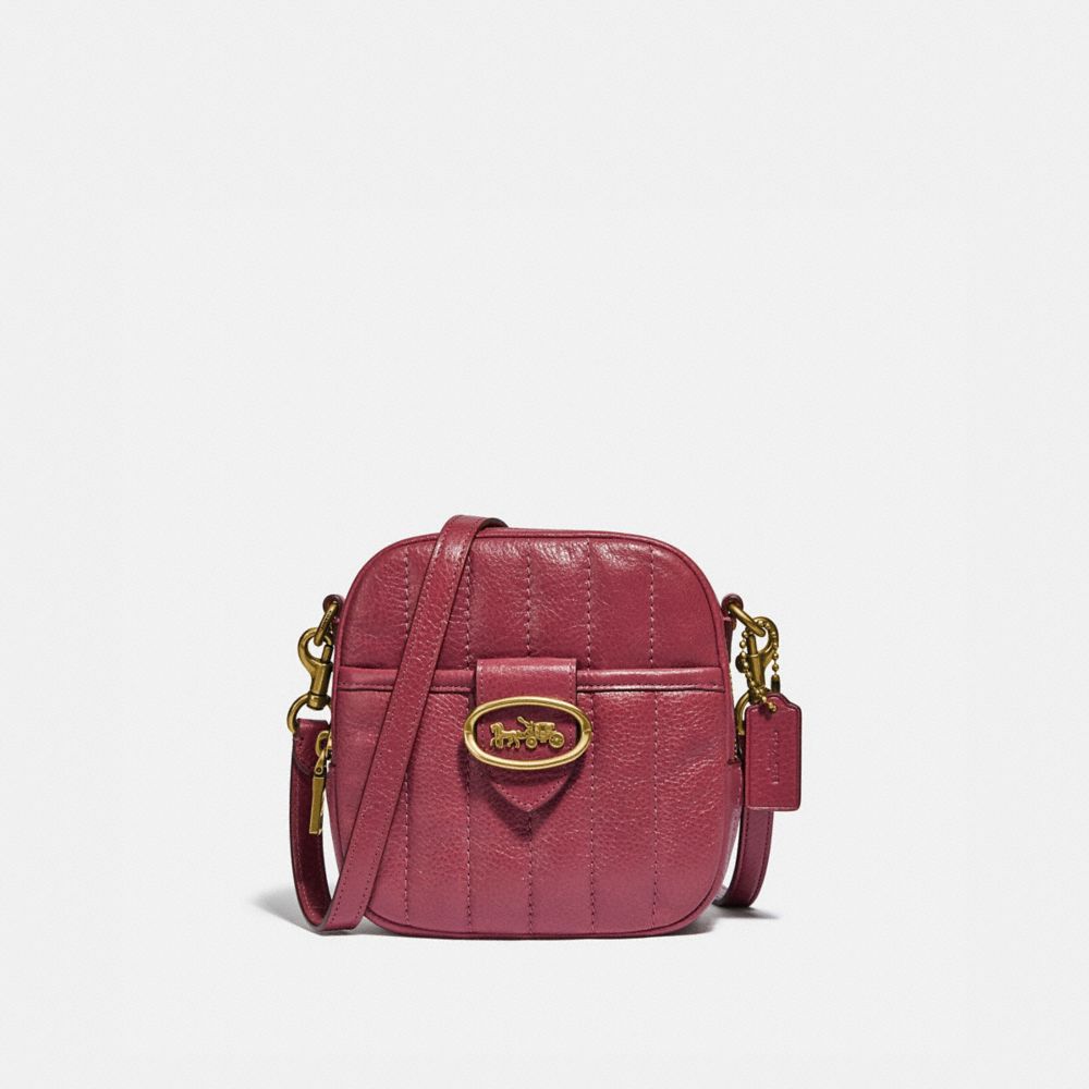 Coach red 2024 quilted camera bag