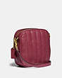 COACH®,KAT CAMERA BAG WITH QUILTING,Smooth Leather,Brass/Dusty Pink,Angle View