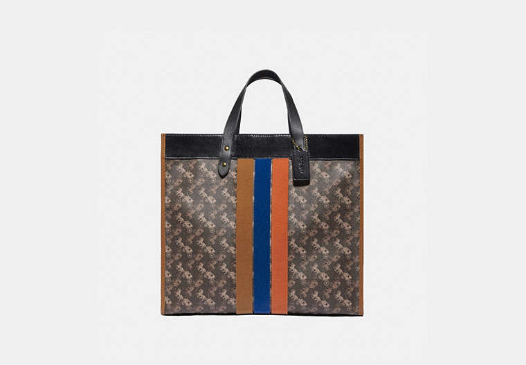 Field Tote 40 With Horse And Carriage Print And Varsity Stripe