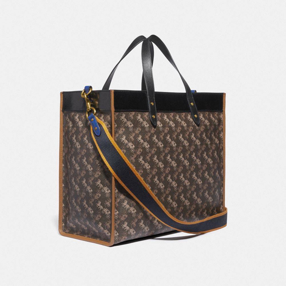 Field Tote 40 With Horse And Carriage Print And Varsity Stripe