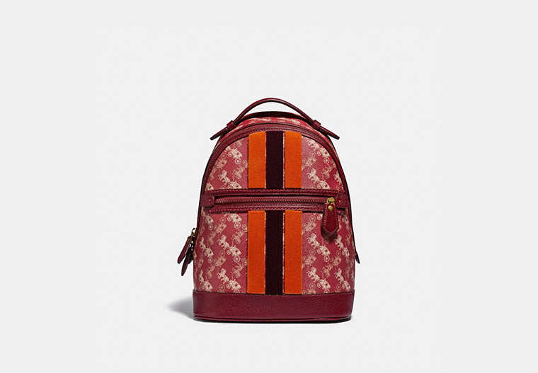 Lunar New Year Barrow Backpack With Horse And Carriage Print And Varsity Stripe