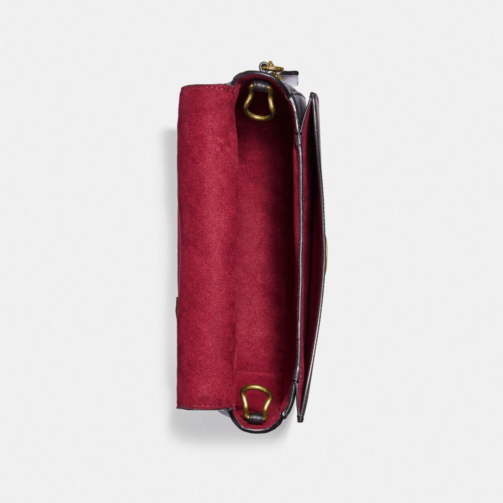 COACH®,Kat Saddle Bag With Horse And Carriage Print,,Inside View,Top View