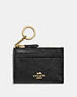 COACH®,MINI SKINNY ID CASE,Leather,Gold/Black,Front View