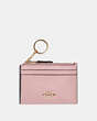 COACH®,MINI SKINNY ID CASE,Leather,Mini,Gold/Powder Pink,Front View