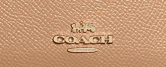 COACH®,MINI SKINNY ID CASE,Leather,Mini,Gold/Taupe