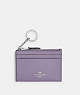 COACH®,MINI SKINNY ID CASE,Leather,Mini,Silver/Light Violet,Front View