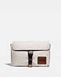 COACH®,PACER BELT BAG CROSSBODY WITH COACH PATCH,Leather,Small,Black Copper/Chalk,Front View