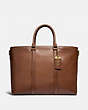 COACH®,METROPOLITAN WEEKENDER TOTE,Smooth Leather,X-Large,Brass/Saddle,Front View
