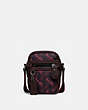 COACH®,DYLAN 10 WITH HORSE AND CARRIAGE PRINT,pvc,Mini,Black Copper Finish/Black Red,Front View