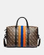 Metropolitan Duffle With Horse And Carriage Print And Varsity Stripe