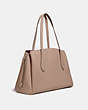 COACH®,LORA CARRYALL,Pebbled Leather,X-Large,Light Antique Nickel/Taupe,Angle View