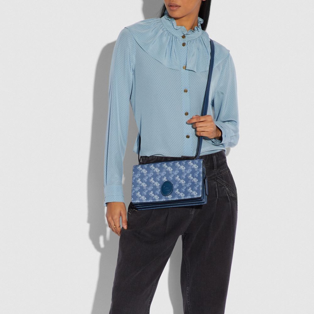 Camille crossbody with horse and carriage print and archive patch sale