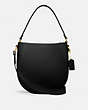COACH®,MADDY HOBO,Glovetanned Leather,Medium,Brass/Black,Front View