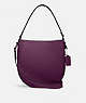 COACH®,MADDY HOBO,Leather,Medium,Pewter/Boysenberry,Front View