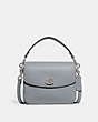 COACH®,CASSIE CROSSBODY 19,Leather,Medium,Silver/Grey Blue,Front View